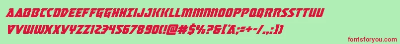 Masterbreakersuperital Font – Red Fonts on Green Background