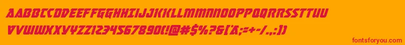 Masterbreakersuperital Font – Red Fonts on Orange Background