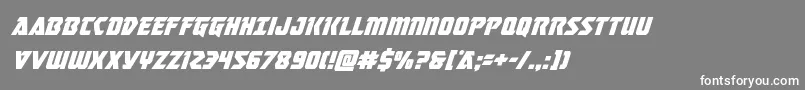 Masterbreakersuperital Font – White Fonts on Gray Background