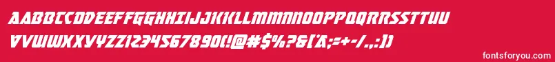 Masterbreakersuperital Font – White Fonts on Red Background