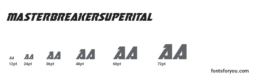 Masterbreakersuperital Font Sizes