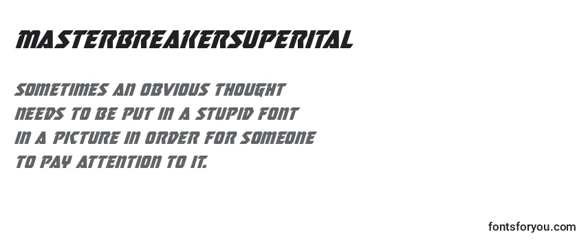 Masterbreakersuperital Font