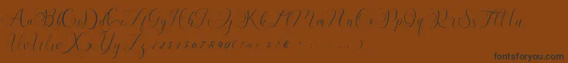 Weitere Informationen zur Billaneiva-Schriftart Billaneiva-Schriftart – Schwarze Schriften auf braunem Hintergrund