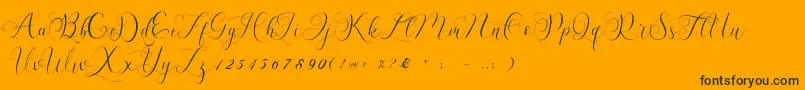 Billaneiva Font – Black Fonts on Orange Background