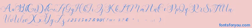 Billaneiva Font – Blue Fonts on Pink Background