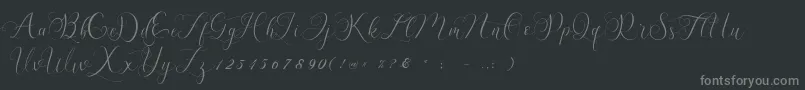 Billaneiva Font – Gray Fonts on Black Background