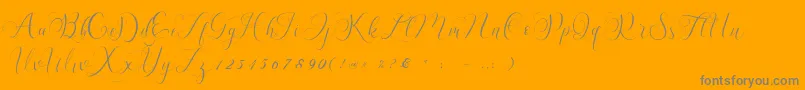 Billaneiva Font – Gray Fonts on Orange Background