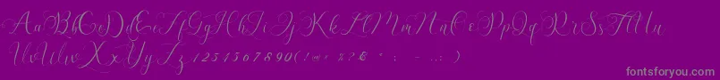 Billaneiva Font – Gray Fonts on Purple Background