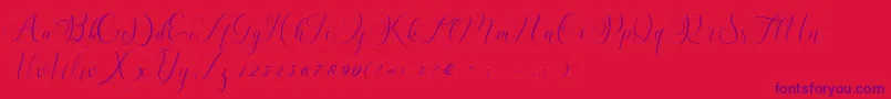 Billaneiva Font – Purple Fonts on Red Background