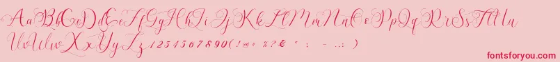 Billaneiva Font – Red Fonts on Pink Background