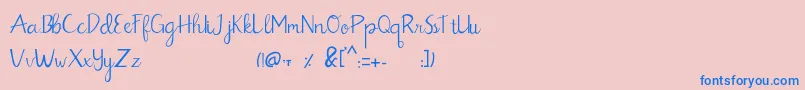 Billbo Demo Version Font – Blue Fonts on Pink Background
