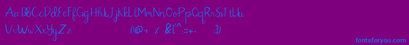 Billbo Demo Version Font – Blue Fonts on Purple Background