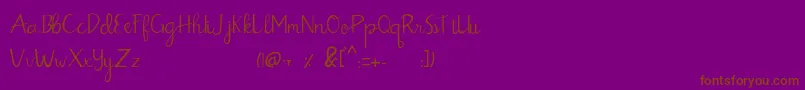 Шрифт Billbo Demo Version – коричневые шрифты на фиолетовом фоне