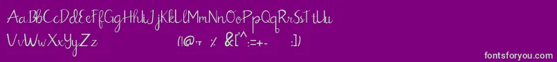 Billbo Demo Version Font – Green Fonts on Purple Background