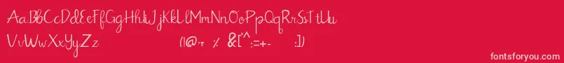 Billbo Demo Version-Schriftart – Rosa Schriften auf rotem Hintergrund
