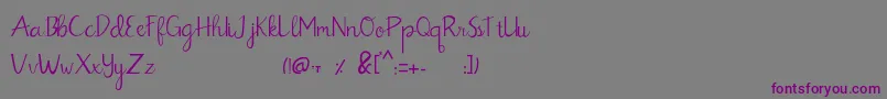Billbo Demo Version Font – Purple Fonts on Gray Background