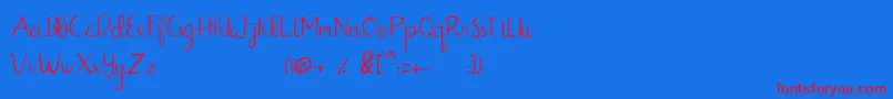Billbo Demo Version Font – Red Fonts on Blue Background