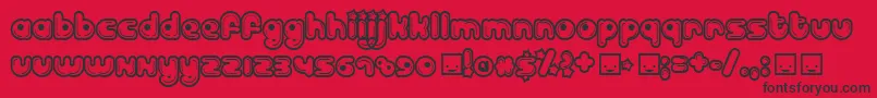 Saiba mais sobre a fonte BILLD Fonte BILLD – fontes pretas em um fundo vermelho