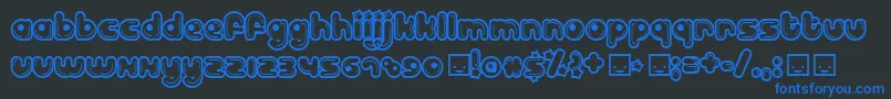 BILLD   -Schriftart – Blaue Schriften auf schwarzem Hintergrund