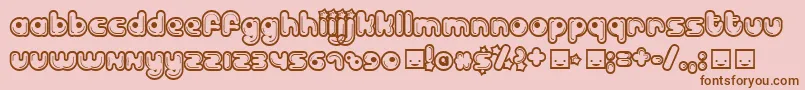 BILLD    Font – Brown Fonts on Pink Background