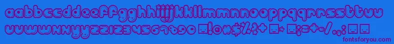 BILLD    Font – Purple Fonts on Blue Background