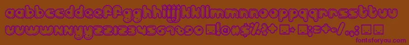 BILLD    Font – Purple Fonts on Brown Background