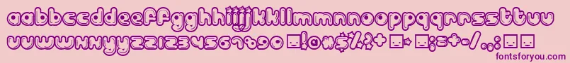 BILLD   フォントについての詳細 フォントBILLD    – ピンクの背景に紫のフォント