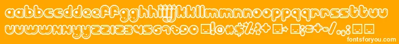 Saiba mais sobre a fonte BILLD Fonte BILLD – fontes brancas em um fundo laranja