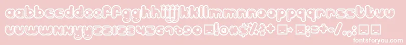Saiba mais sobre a fonte BILLD Fonte BILLD – fontes brancas em um fundo rosa