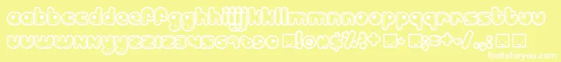 BILLD    Font – White Fonts on Yellow Background