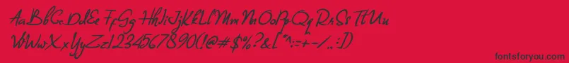 Billea Quin 1 Font – Black Fonts on Red Background