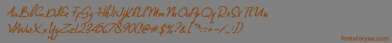 Billea Quin 1 Font – Brown Fonts on Gray Background