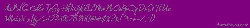 Billea Quin 1-Schriftart – Graue Schriften auf violettem Hintergrund
