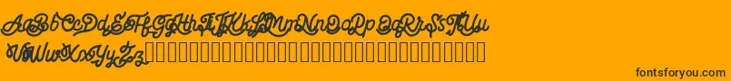 Billgis   Personal Use Font – Black Fonts on Orange Background