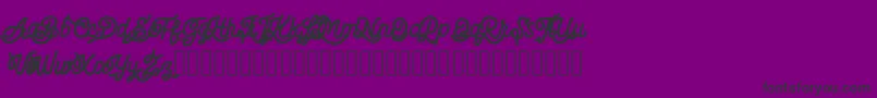 Billgis   Personal Use Font – Black Fonts on Purple Background