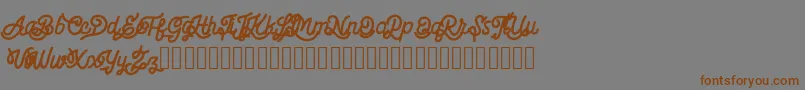 Billgis   Personal Use Font – Brown Fonts on Gray Background