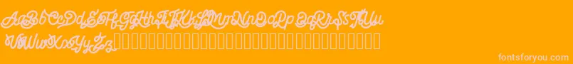 Billgis   Personal Use Font – Pink Fonts on Orange Background