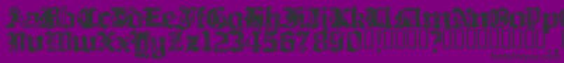 フォントBILLH    – 紫の背景に黒い文字
