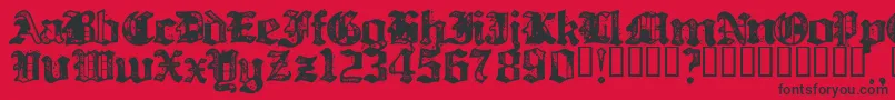 BILLH    Font – Black Fonts on Red Background