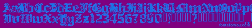 BILLH    Font – Blue Fonts on Purple Background