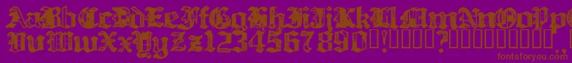 BILLH    Font – Brown Fonts on Purple Background