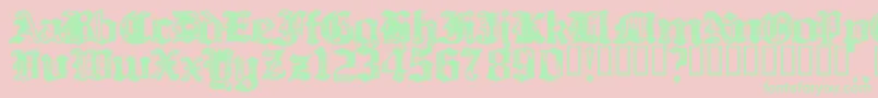 BILLH    Font – Green Fonts on Pink Background