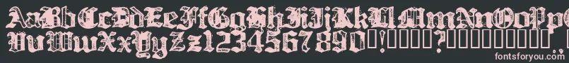 フォントBILLH    – 黒い背景にピンクのフォント