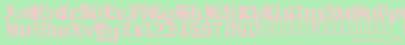 BILLH   -Schriftart – Rosa Schriften auf grünem Hintergrund