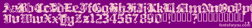 BILLH   -Schriftart – Rosa Schriften auf violettem Hintergrund