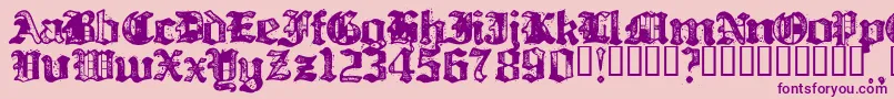 BILLH    Font – Purple Fonts on Pink Background