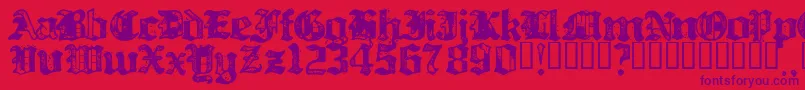 BILLH    Font – Purple Fonts on Red Background