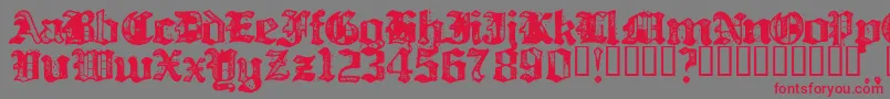 BILLH    Font – Red Fonts on Gray Background