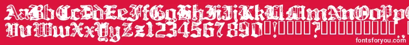 BILLH    Font – White Fonts on Red Background