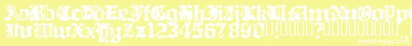 BILLH    Font – White Fonts on Yellow Background